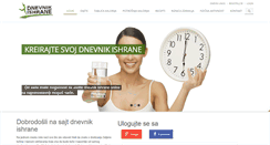 Desktop Screenshot of dnevnikishrane.com